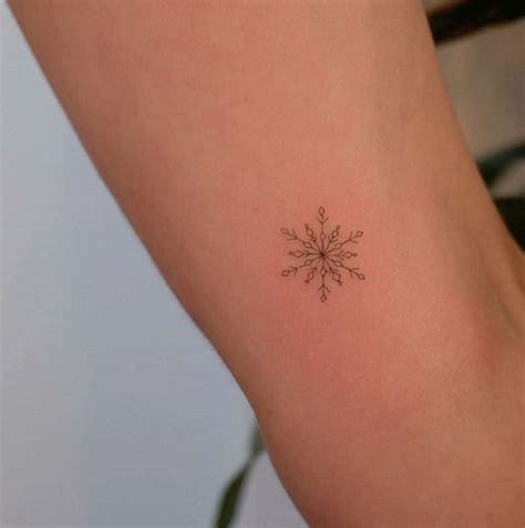 Fine Point Snowflake 20 Tattoos For Anyone Obsessed