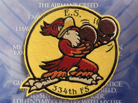 Yahooオークション ＝ 刺繍製 334th Fighter Squadron Patch ＝ Re