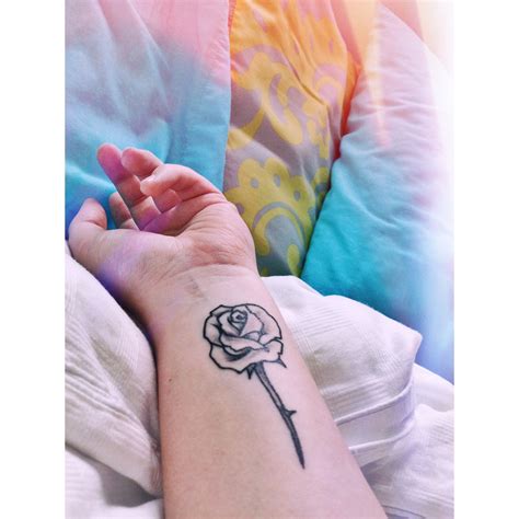 Your inking will be a great conversation. Rose tattoo on the inside of my forearm | Rose tattoo ...