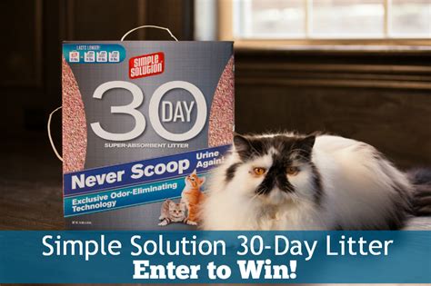 Simple Solution 30 Day Super Absorbent Cat Litter Enter To Win