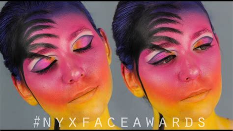 Tropical Sunset Face Painting Nyx Face Awards Italia 2016