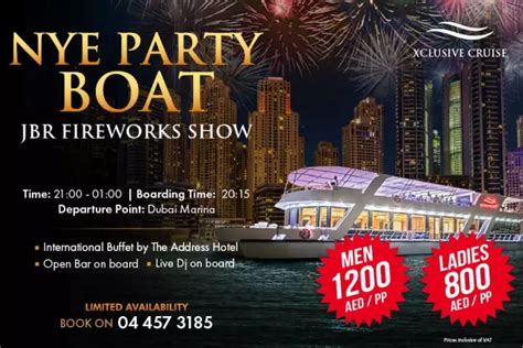 New Years Eve Party Yacht Dubai Fireworks 2019
