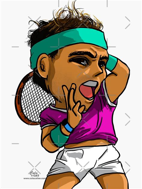 Rafa Nadal Signature Forehand Sticker By Colacatlee Redbubble