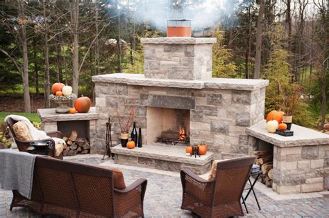 Simple Cinder Block Outdoor Fireplace Rickyhil Outdoor