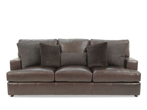 Leather 96 Sofa In Brown Mathis Brothers Furniture