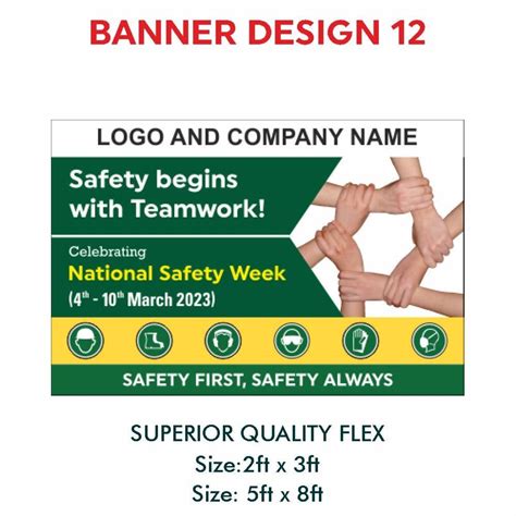 Superior Quality Flex Safety Banner National Safety Week At Rs 385