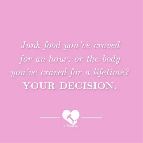 a pink background with the words junk food you re craved for an hour or the body you ve created