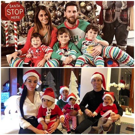 خانواده مسی و رونالدو در جشن شب کریسمس عکس