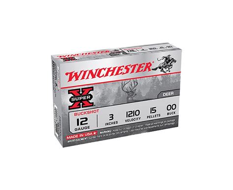 winchester super x 12ga 3 inch 00bk 15pellets 5rds ranier gun store