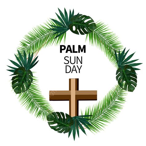 Green Creative Palm Sunday Border Palm Sunday Frame Christianity Png