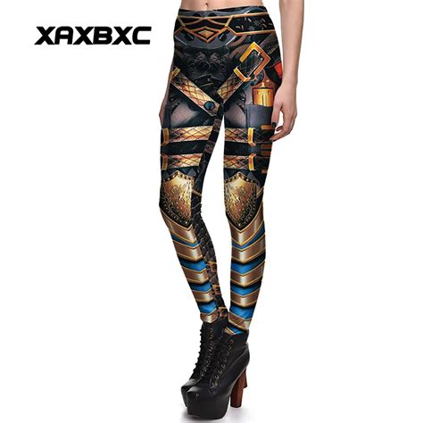 New 3837 Sexy Girl Wow Game Armour Alliance Cosplay Printed Elastic Slim Fitness Workout Women