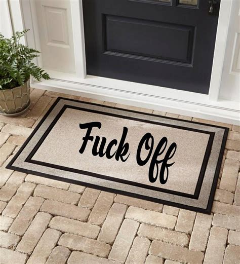 Fuck Off Doormat 18x30 Funny Crude Obscene Etsy