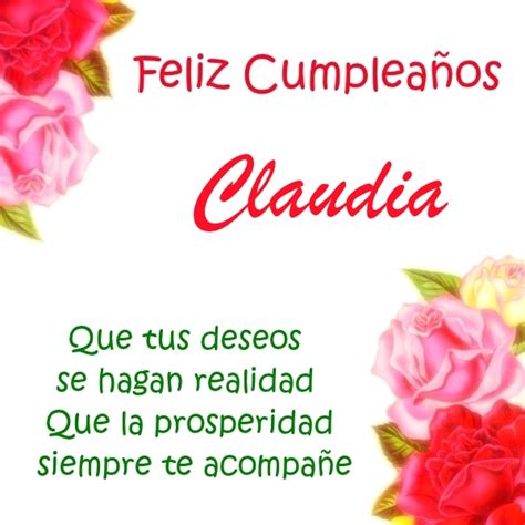 IMÁGENES DE CUMPLEAÑOS CON NOMBRE CLAUDIA PARA DESCARGAR GRATIS