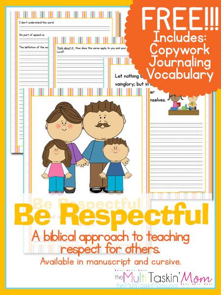 Free Be Respectful Printable Pack Teaching Respect Teaching Respect