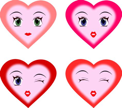 Heart Faces Clip Art At Vector Clip Art Online Royalty Free And Public Domain