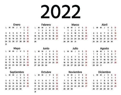 Calendario Laboral 2022 Espa 209 A Con Todos Los Festivos Usa IMAGESEE