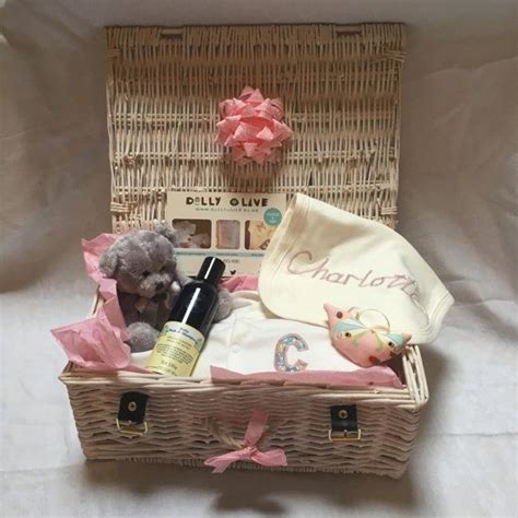 Baby hampers ~ in a personalised keepsake box. Personalised Baby Hamper-Organic Baby by DollyOliveShop on ...