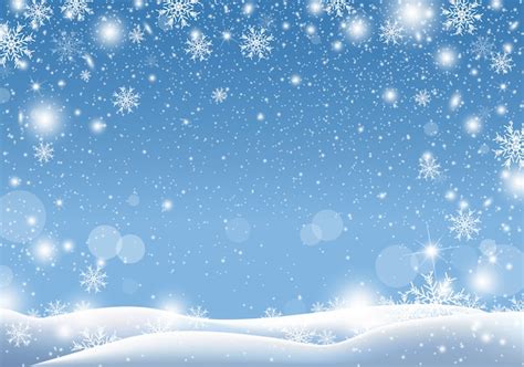 Diseño De Fondo De Navidad De La Nieve Cayendo Temporada De Invierno Vector Premium