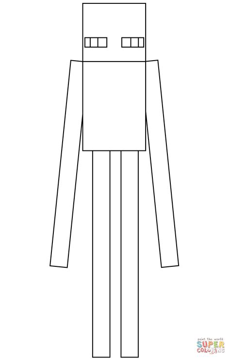Minecraft Enderman coloring page | Free Printable Coloring Pages