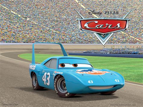 King The Race Car From Pixars Cars Movie Desktop Wallpaper