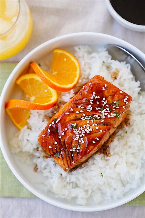 Salmon With Orange Teriyaki Glaze Rasa Malaysia