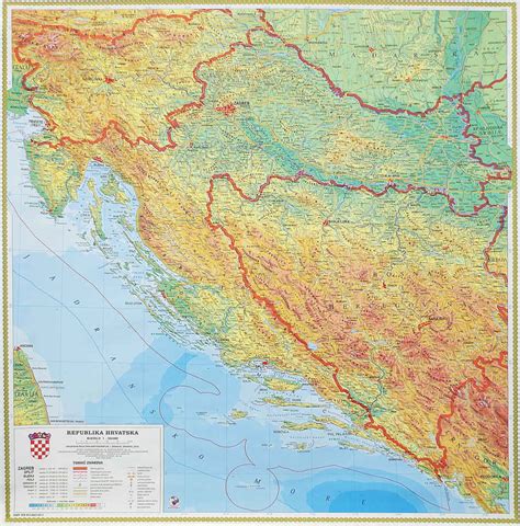 Geografska Karta Republike Hrvatske Karta