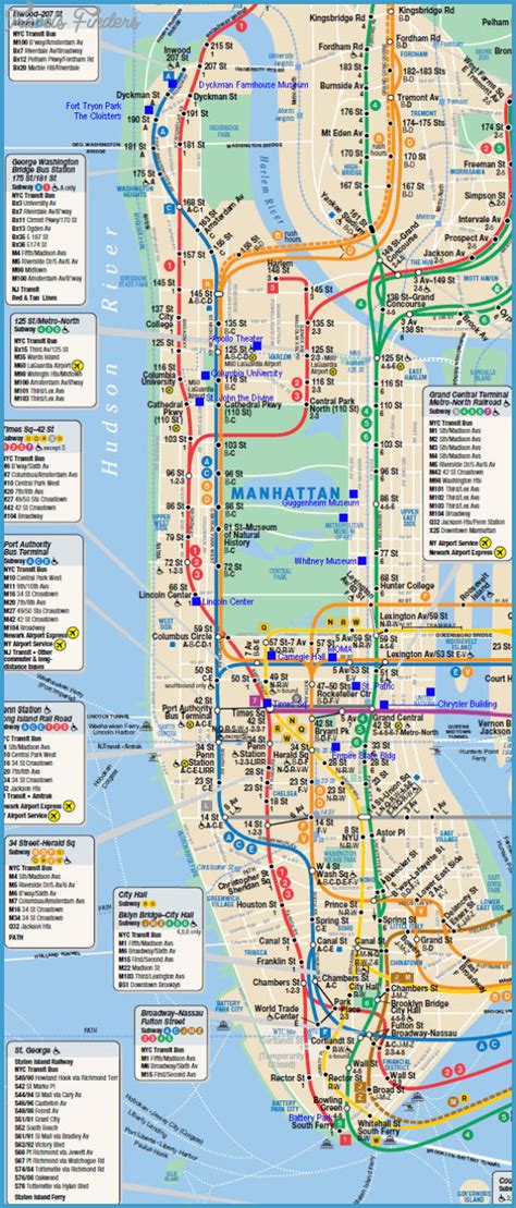 New York Map Manhattan Travelsfinderscom