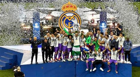 Champions League Final Real Madrid Players Celebrate After Winning