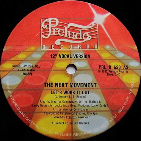 The Next Movement Lets Work It Out Releases Discogs