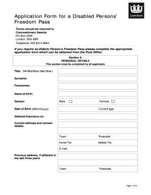 L freedom pass applicants date of birth july 2, 2004 to december 31, 2007. Fillable Online lewisham council dom pass form Fax Email ...