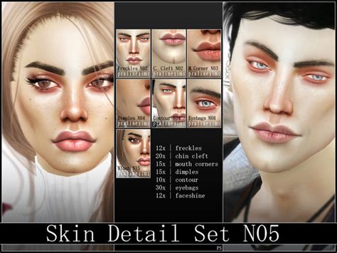 Skin Detail Kit N05 By Pralinesims At Tsr Sims 4 Updates