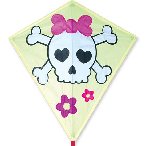 Classical Style Kites 30 In Diamond Kite Girl Skull From Deals