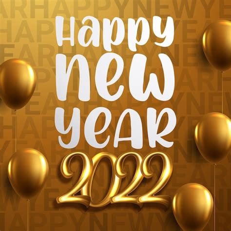 Free Vector Happy New Year 2022 Poster Vector