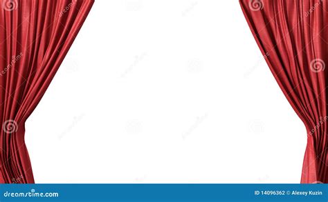 Opened Red Curtain Stock Illustration Illustration Of Stage 14096362