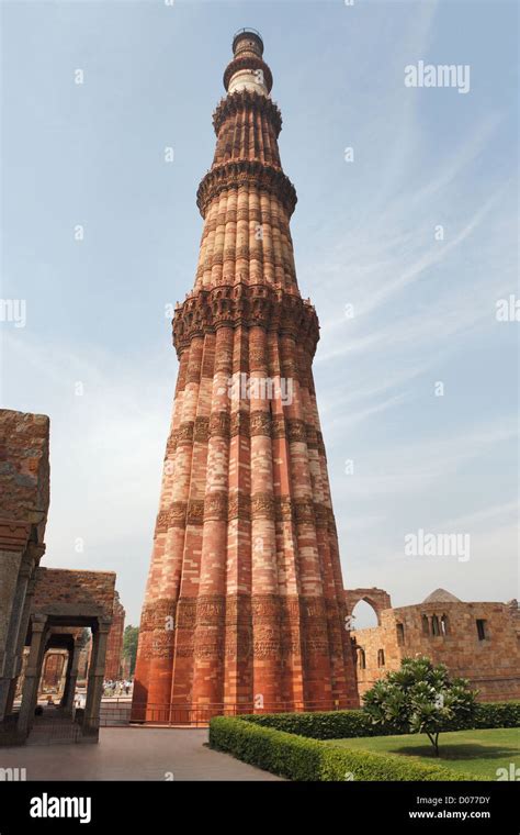 Qutab Minar Delhi India Unesco World Heritage Site Stock Photo Alamy