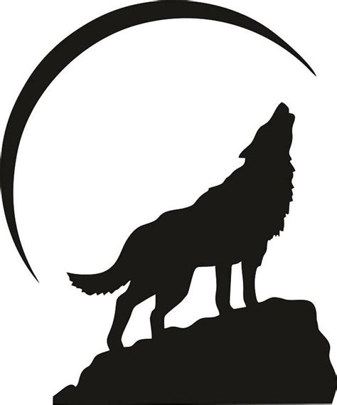 Wolf Howling At The Moon Silhouette Wolf Clip Art Moon Svg Moon