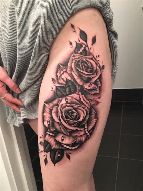 Rosary beads and cross tattoo on ankle tattooimages biz. fuckyeahtattoos | Rose drawing tattoo, Floral tattoo ...