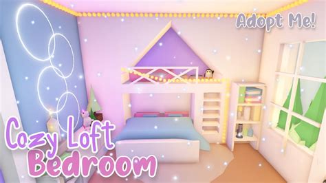 Cozy Loft Bedroom 🌷 Adopt Me Speed Build Roblox Youtube