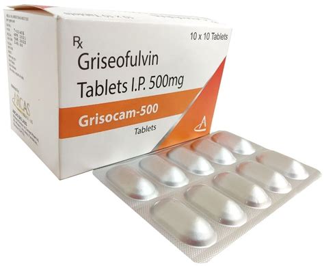 Grisocam Griseofulvin 500 Mg Tablets 10 X 10 Prescription Rs 2490 Box Id 23527160097