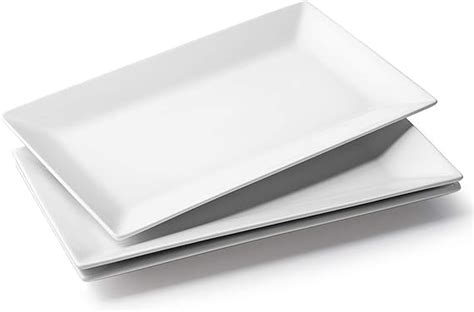 Dowan 14 Serving Platter Set Of 3 White Rectangle