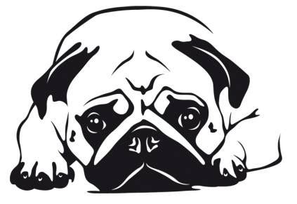 ✓ free for commercial use ✓ high quality images. Hunde Wandtattoo: Mops 6 - Tierisch-tolle-Geschenke