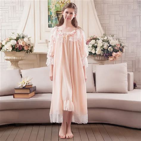 Women Robe Set Priness Sleepwear Set Sweet Royal Nightgown Chiffon Long