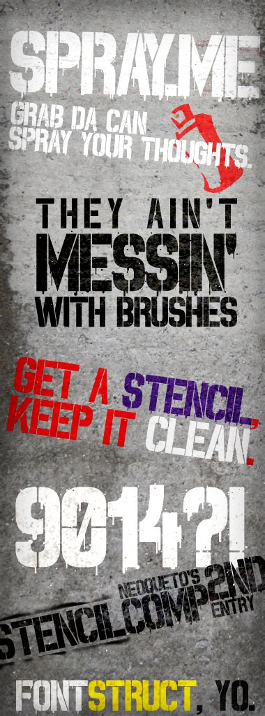 2 matching requests on the forum. Spray Me Font | dafont.com