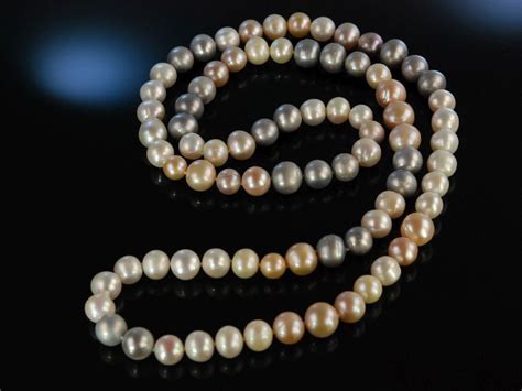 Big Bright Pearls Lovely Pearl Necklace Wundervolle Lange Dicke S Wasser Zucht Perlen Kette