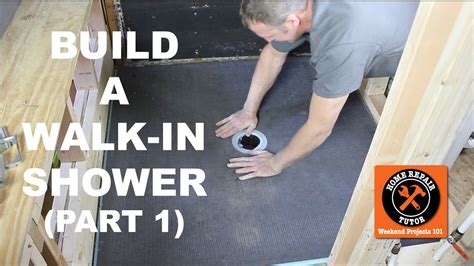 How To Build A Walk In Shower Part 1 Wedi Shower Pan Install Youtube