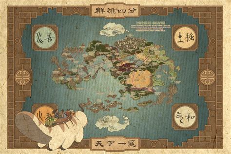 Huge Map Of Avatar World With Tla Episode Tags Thelastairbender