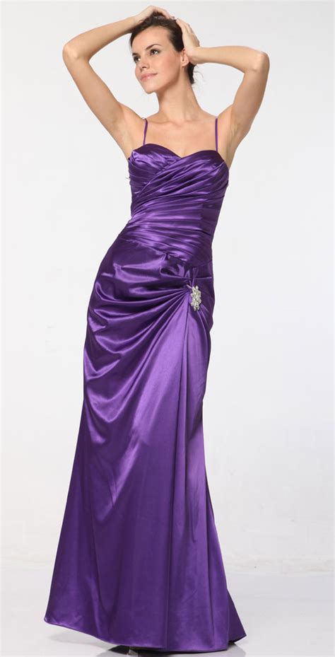 Fancy Prom Dress Silk Satin Long Party Dress