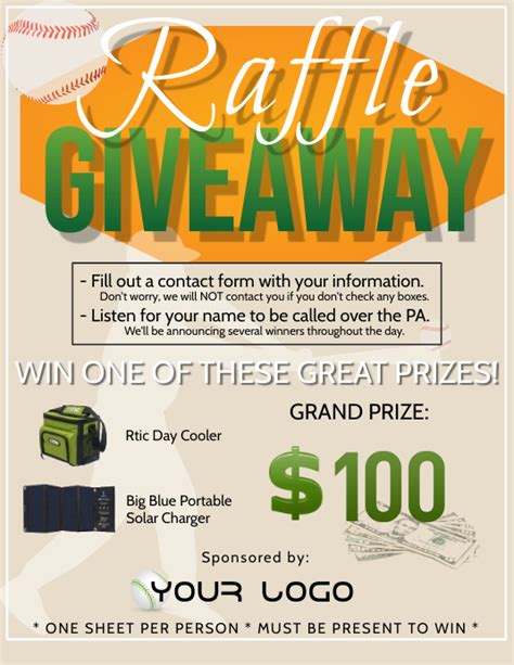 Raffle Giveaway Template Postermywall