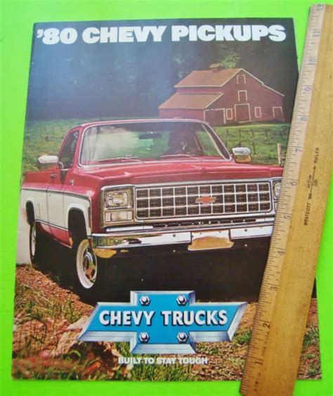 1980 Chevrolet Pick Up Truck Catalog Brochure 16 Pgs Stepside Fleetside