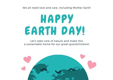 Free Printable Customizable Earth Day Card Templates Canva